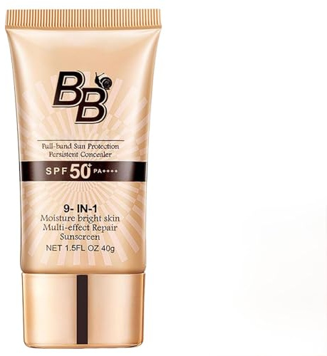 BB Cream Light,Foundation BB Cream,Hydrating Full-Coverage Foundation & Concealer,Color Correcting,Tinted Moisturiser with SPF 50,for All Skin Types(Ivory white)