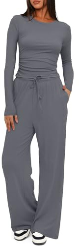 CheChury Set Tuta Donna Loungewear Pantaloni Moda Completo Maglia Tuta Tuta da Ginnastica Due Pezzi Casual Casa Pantaloni Lunghi Primavera Autunno Training Sportwear Comoda Autunnale Invernale