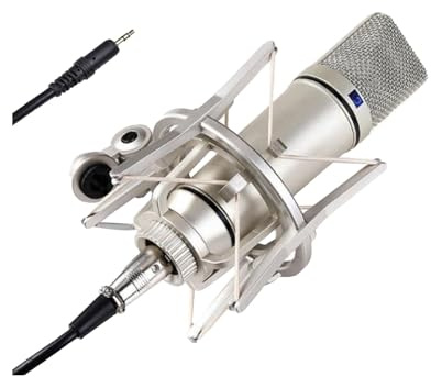 Micrófono Profesional Condensador USB de diafragma Grande 48V para Streaming y grabación - Alta fidelidad Sonora, Kit Completo con Soporte y antichoque para Podcast y Estudio