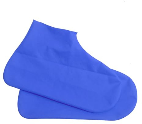 Copriscarpe Antiscivolo Resistente Leggero Riutilizzabile Protezioni per Stivali da Pioggia per Uomo Donna Escursionismo all'aperto Viaggi Lattice Misura US 5-13 Confezione da 2 (Blu)