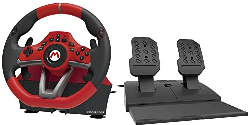 HORI Mario Kart Racing Wheel Pro Deluxe - Volant de Course Nintendo Switch - Licence officielle Nintendo