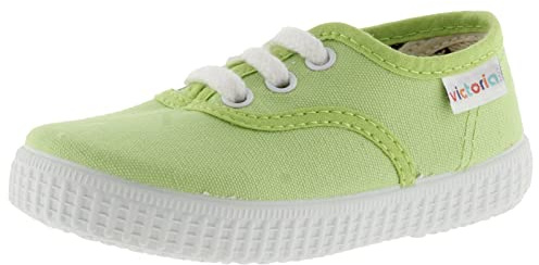victoria Sneaker Unisex 1915 Tela & Lacci Bianchi 106613 per Bambini PISTACHO 33