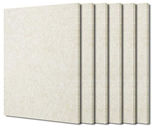 BXI Sound Absorber - 16 X 12 X 3/8 Inches 6 Pack High Density Acoustic Absorption Panel, Sound Absorbing Panels Reduce Echo Reverb, Tackable Acoustic Panels for Wall and Ceiling Acoustic Treatment