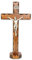 La Balestra - Crucifijo de madera, cristo chapado en plata 999, base de apoyo, fabricado en Umbria, Italia, medidas 18,7 x 9,50 x 3 cm