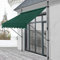 pro.tec Klemmmarkise Stem Markise ohne Bohren 200 x 120 x 220-309 cm Balkonmarkise mit Handkurbel Sonnenschutz Stahlgestell Dunkelgrün