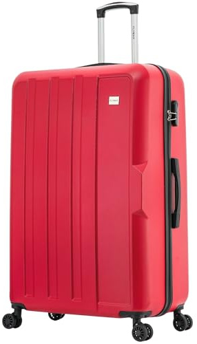 FLYMAX XL 32 Extra Large 4 Wheel Suitcases Spinner Lightweight Luggage ABS Travel Cases 125 Litre Red