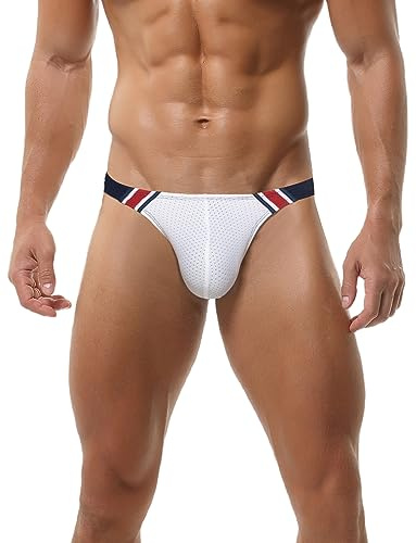 SEAUR Costume da bagno da uomo, slip da bagno, aderenti, corti, ad asciugatura rapida, per sport acquatici, allenamento classico, nuoto, piscina, L, XL, XXL, 3XL, 4XL, 5XL, A01# bianco, XXL