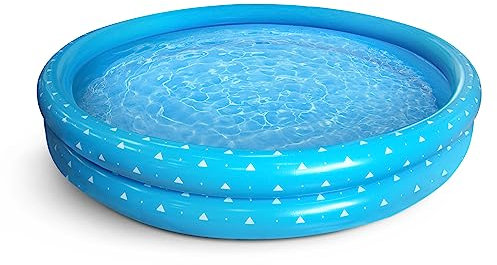 Scoosh Premium Inflatable Swimming Pool, Easy to Inflate Paddling pool for Kids and Adults, Air pump & Repair Patch Included, Waterproof bag provided for Storage (8FT - DOTTED)