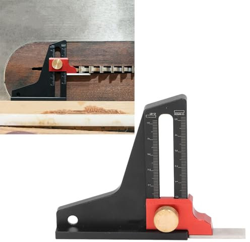 Anreißlineal, Tiefenmessgerät, Speedmarker,Holzbearbeitungslineal,Aluminiumlegierung Metrische Höhenmessgerät Tiefenmessung für Säge Tisch Lineal Trimmen Maschine Einstellung