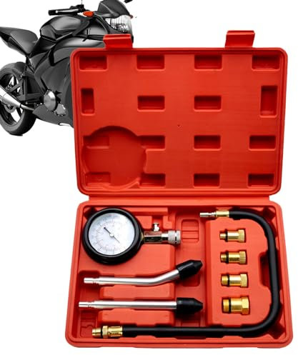 Fulenyi Zylinder-Kompressionstester-Kit, Zylinder-Leck-Tester-Kit - Dichtheitsprüfset für Motorkompressionsmesser,Dual-Manometer, Auto-Werkzeuge, Kompressionstest-Set, Diagnosegerät für Auto, LKW