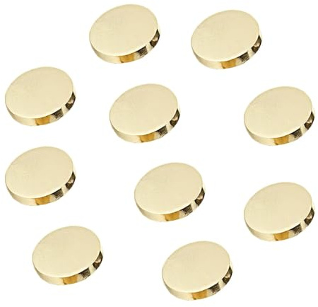 10 PCS Piatti in Metallo, Pulsante Piano Metallico Abbigliamento Donna Abbigliamento Uomo Maglia Camicia Uomo, Bottoni in Jeans Dorati, Rotondi, a Forma di Bottone, Camicia, Pantaloni a Bottone, 10 mm