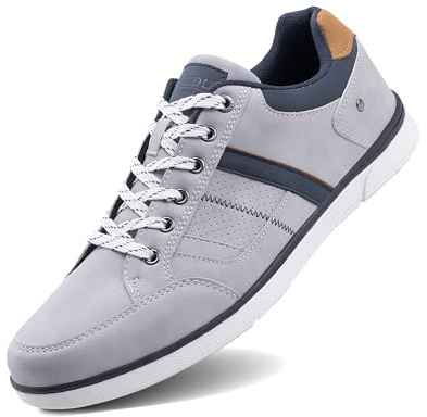 LANGDU Scarpe da ginnastica da uomo, sneakers per camminata urbana casual fitness corte tennis outdoor business, taglie 41-46 EU, 45 EU