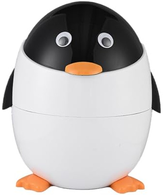 Fxzqgnh Cestino per Rifiuti con Coperchio a Ribalta E Design a Forma di Pinguino, Ideale per Dormitorio, Soggiorno E Ufficio.