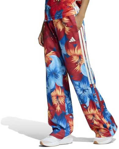adidas Donna x Farm Rio House of Tiro Track Pants, Light Blue/Tactile Red/Cream White, XS