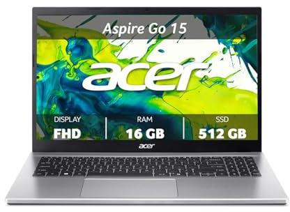 acer Aspire Go 15 AG15-42P-R21G PC Portatile, Notebook, Processore AMD Ryzen™ 7 5825U, RAM 16 GB DDR4, 512 GB PCIe NVMe SSD, Display 15.6 FHD, Scheda Grafica AMD Radeon, Windows 11 Home, Silver