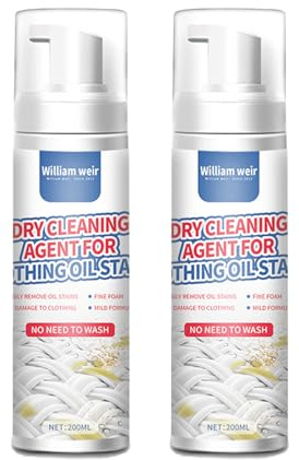 Limpiador En Seco Para Ropa,2pcs Spray Para Ropa Sin Lavado, Agente De Limpieza En Seco Eliminar Manchas DeRopa, Quita Olores DeRopa, Ambientador De Telas, Spray Quitamanchas S-eco Eliminar