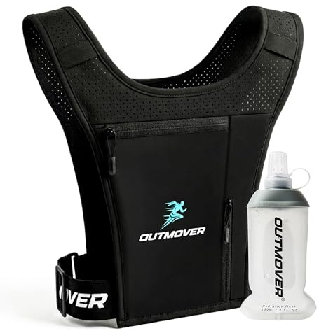 Running Vest for Women and Men with Phone Holder - Lightweight and Adjustable Fit Women Running Vest with Multi Pocket Storage - Hydration Vest for Running, Cycling, Marathon and Hiking (2, S)