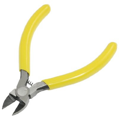 Sourcingmap Wire Cable Stripper Cutter Diagonal Pliers, Yellow/Silver Tone