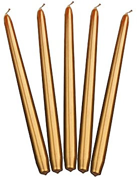 Partydeco 10 Candele Oro Metallizzate