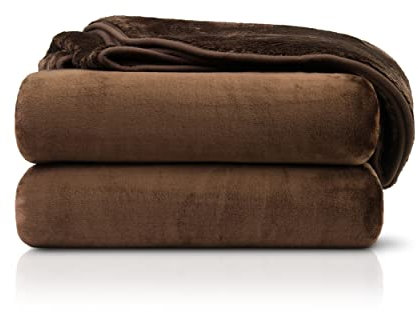Amago - Kuscheldecke, Cashmere-Feeling, 180 x 220 cm - Schoko