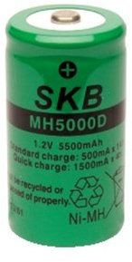 MH5000D - BATTERIA RICARICABILE NI-MH TORCIA D 5500MAH GBC
