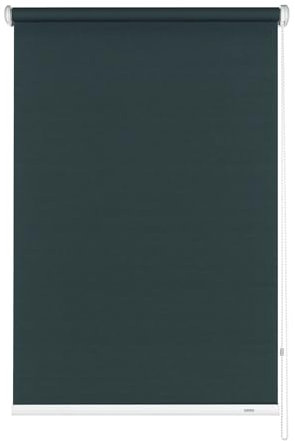 GARDINIA Seitenzug-Rollo für Fenster, Lichtundurchlässig, Blendschutz, Montage mit Bohren, Verdunkelung, Grau, 52 x 180 cm
