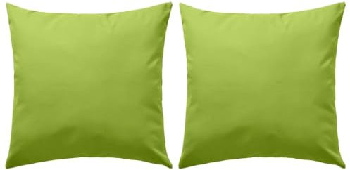 vidaXL 2X Gartenkissen mit Reißverschluss UV-beständig Wasserbeständig Dekokissen Sofakissen Zierkissen Kissen Außen Garten 45x45cm Apfelgrün