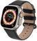 Fullmosa kompatibel mit Apple Watch Armband Ultra2/Ultra 49mm 45mm 44mm 40mm 41mm 42mm 38mm, Lederarmband Ersatzband für Damen Herren, Klassische Leder Armbänder für iWatch 9/8/7/6/SE/5/4/3/2/1
