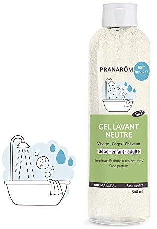 Pranarôm Gel Lavant Neutre Bio Aromaself Visage - Corps - Cheveux 500 ml