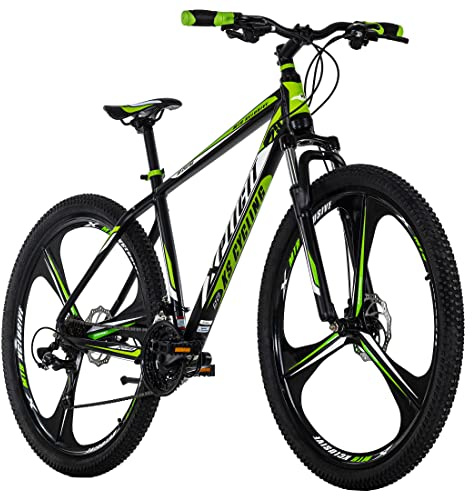 KS Cycling Mountainbike VTT Hardtail Xplicit Noir/Vert RH Adulte Unisexe, 29 Zoll, 53 cm