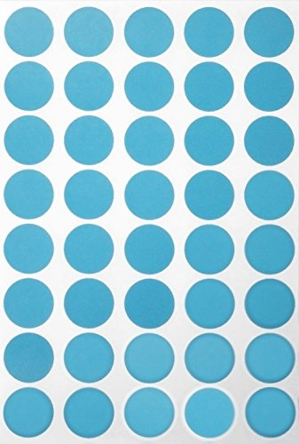 Royal Green étiquettes autocollantes rondes à écrire sur l'inventaire et l'étiquetage, (19mm) 1,9 cm Bleu Clair - 50 Feuilles - Paquet De 2000