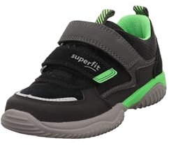 Superfit Jungen Storm Sneaker, Schwarz Grün 0000, 29 EU Schmal