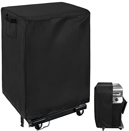 Guisong Gasgrillskydd med 2 brännare 32 tum, vattentätt skydd för Char-Broil 463673519 gasgrill, skyddande utomhusgrillskydd för Weber Nexgrill med hopfällbara sidobord