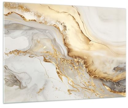 Quadro su Vetro 100x70cm Stampe da Parete in Vetro Marmo Fascino Elegante Grandi Decorazione Murale Camera da Letto Cucina 1 pezzo Quadri Moderni Soggiorno Grafica Immagini Wall Art GAA100x70-5730