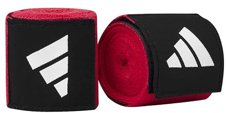 adidas IBA Boxbandagen, Box Bandage fürs Handgelenk, 5 x 4,5 m, Training Boxing Crepe, rot