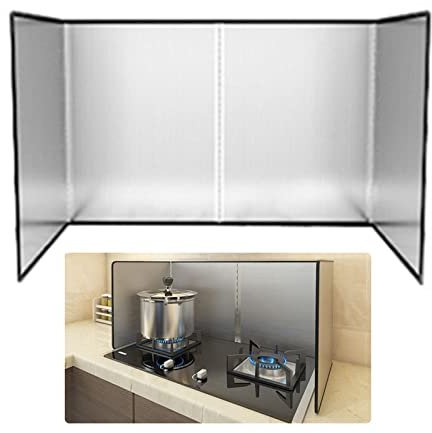Protección Contra Salpicaduras Plegable, Cubre Salpicaduras De Sartén, Protección Contra Salpicaduras De Aceite, Protector Salpicaduras Cocina, Estufa De Gas Accesorios Cocina ( Size : 50x80x45cm )