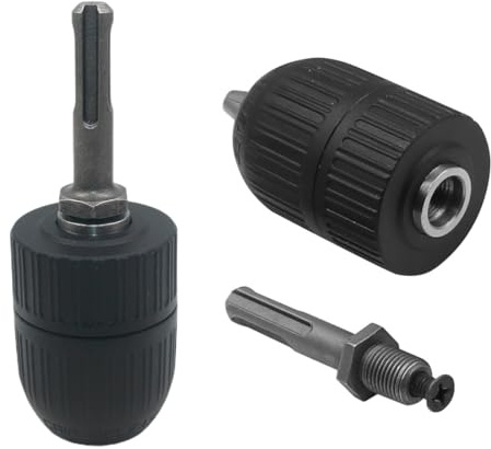 AEIOPRS Mandrino Autoserrante Heavy Duty Keyless Drill Chuck Trapano Mandrino Chiusura Rapida con Adattatore SDS(2-13mm)