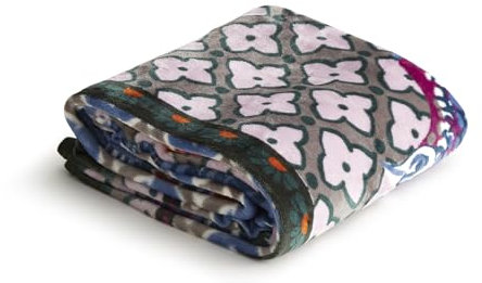 Vera Bradley Women's Fleece Plush Throw Blanket, Peacock Portrait, One Size