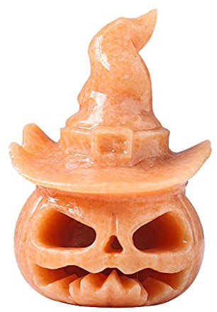 Fcnjsao Farol de cristal falso para Halloween, adorno hecho a mano, tallado, proceso de ahuecado, piedras preciosas, decoración de escritorio para el hogar, accesorios, regalos