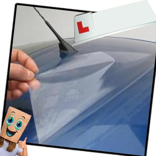protector Roof Paint Protection Film for Driving School Learner Signs 100cm x 30cm roofsign instructor clear vinyl decal with fitting instructions. sign not included