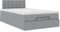vidaXL Ottoman-Bett mit Matratze Hellgrau 120x200 cm Stoff, Bettrahmen, Bettgestell mit Stauraum, Polsterbett, Bettgestell, Bettrahmen mit Stauraum