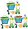 Sosoport 2 Ensembles Outils de Jardinage pour Enfants Outils de Jardinage pour débutants de Jardinage pour Enfants râteau à Gazon Trousse Enfant Jouets de Sable pour Enfants arrosoir