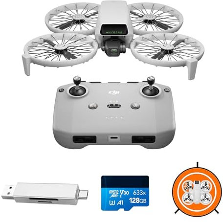 Flip, dron con cámara 4K UHD para Adultos, ‌< 249 g, estabilización en 3 Ejes, transmisión de vídeo a 13 km, despegue Desde la Palma (DJI Flip (GL) Bundle 01)
