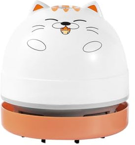 Juroupi Mini Desktop Vacuum Cleaner Cute Cordless Table Dust Sweeper Cartoon Vacuum USB Rechargeable Battery Operated for Cleaning Dust Crumbs Hairs Scraps for Keyboard Home (2)