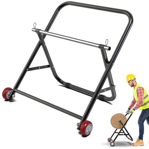Insaga Wire Spool Rack Portable Cable Caddy with Wheels for Spool