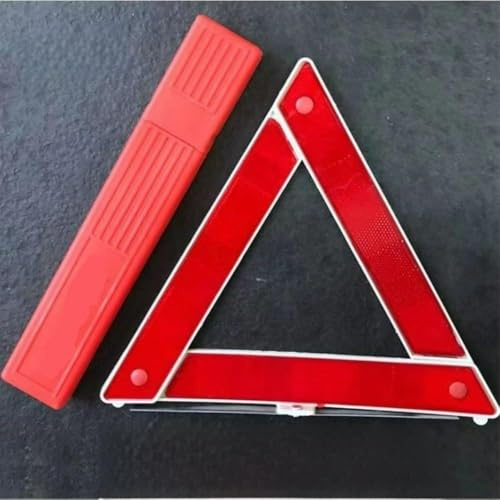 Varningstrianglar för bil Bil reflekterande varningstriangel hopfällbar för parkeringshaveri Säkerhet vid vägkanten(Black Side2PCS)