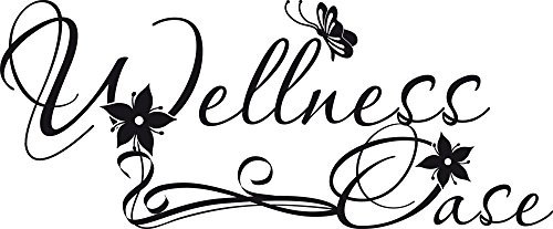 GRAZDesign Wandtattoo Bad Wellnessoase, Wandaufkleber Badezimmer Wand Aufkleber - 72x30cm / 070 schwarz