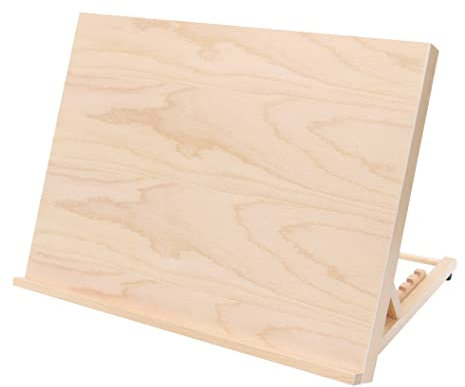 Paintersisters® Tischstaffelei Zeichenbrett + Workstation Größe A3-35x47 cm, Buchenholz, zum Malen + Skizzieren, Acryl, Aquarell, Bleistift oder Kohle