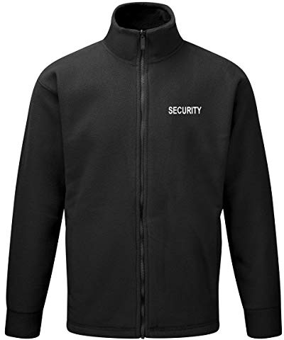 Workwear World 'Security' Embroidered Doorman Bouncer Black Full Zip Fleece Jacket (M)