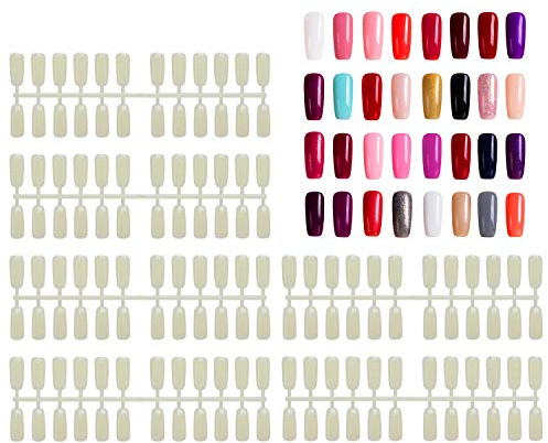 Segbeauty Punte delle unghie finte di 720Pcs, naturali artificiali a fondo piatto per le unghie del display